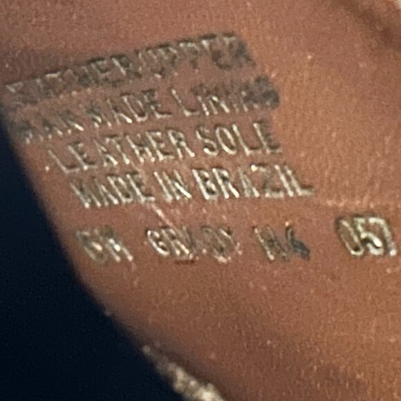 Antonio Melani Brown Embossed Leather Western Ankle Booties Women’s 6 Square Toe - Picture 9 of 9